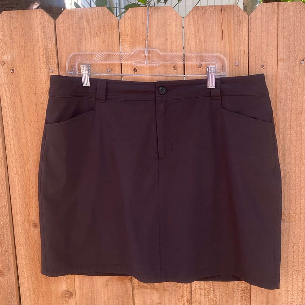 Women Eddie Bauer Active Skort Black Sz 16 Stretch Hike Utility Golf Pickleball